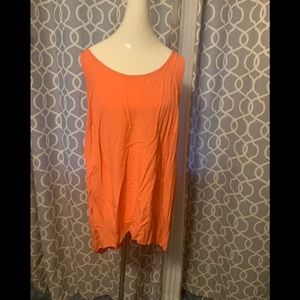 Orange tunic style tank top